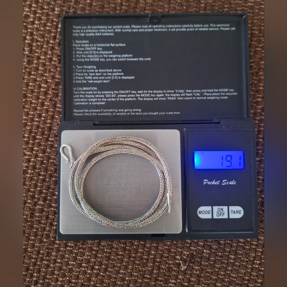 D’Joy 925 Thick Woven Chain Necklace – 24” Hook Clasp – 19.1g - For Pendant - Picture 5 of 5